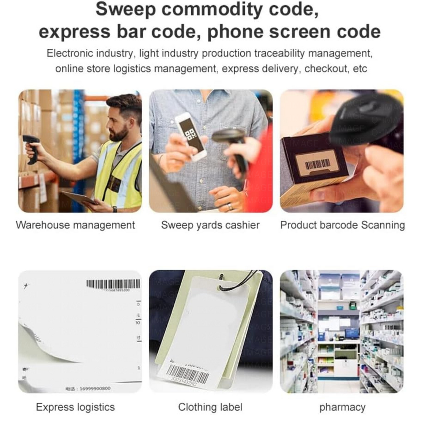 Scanzion Wireless 2D & 1D Bluetooth+USB+2.4GHz Nano Receiver 2D Camera Barcode Scanner (1 Year Warranty)