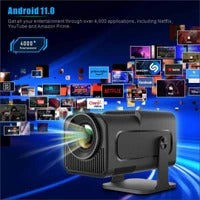 TOPPRO HY320 Mini 4K Support Native HD Android 11 WiFi 6/BT 5.0 Freestyle Auto Keystone (5000 lm / 1 Speaker / Wireless / Remote Controller) Portable Projector (Black)