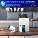 TOPPRO HY300PRO+ | 4K Support Android Projector | Native 720p | Freestyle WiFi Miracast (4500 lm / 1 Speaker / Wireless / Remote Controller) Portable Projector (White)