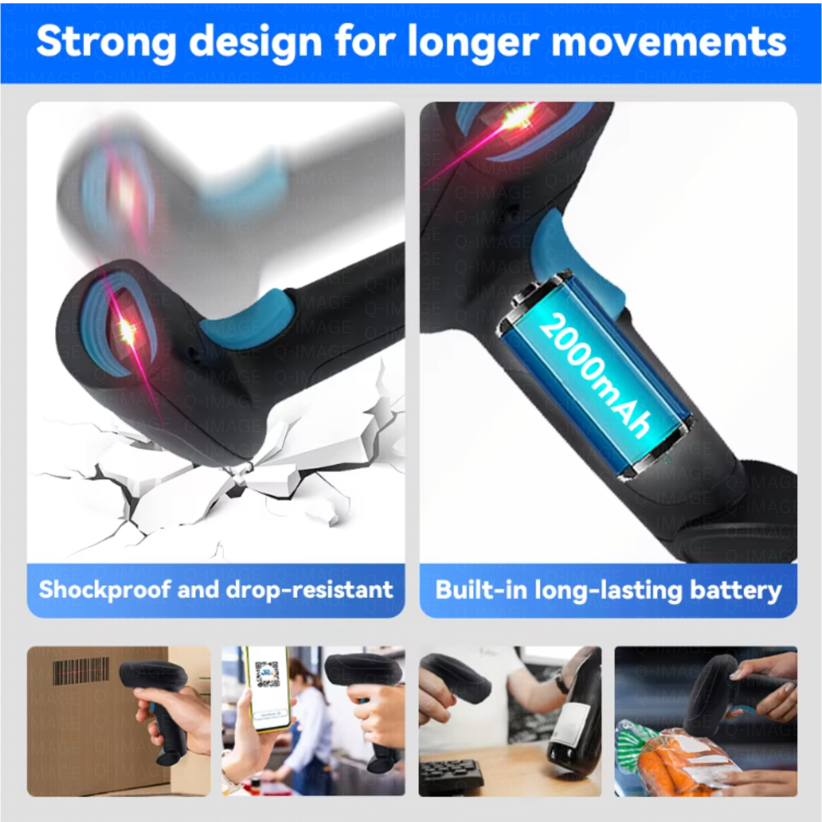 Bluetooth 2D Barcode Scanner Wireless Barcode Reader | Wired QR Code Scanner | Support Win/MAC Connection | Bar Code Scanners 2D Camera Barcode Scanner  (Handheld)