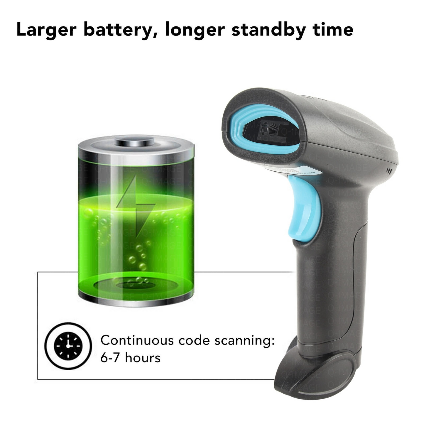 Scanzion Wireless 2D & 1D Bluetooth+USB+2.4GHz Nano Receiver 2D Camera Barcode Scanner (1 Year Warranty)