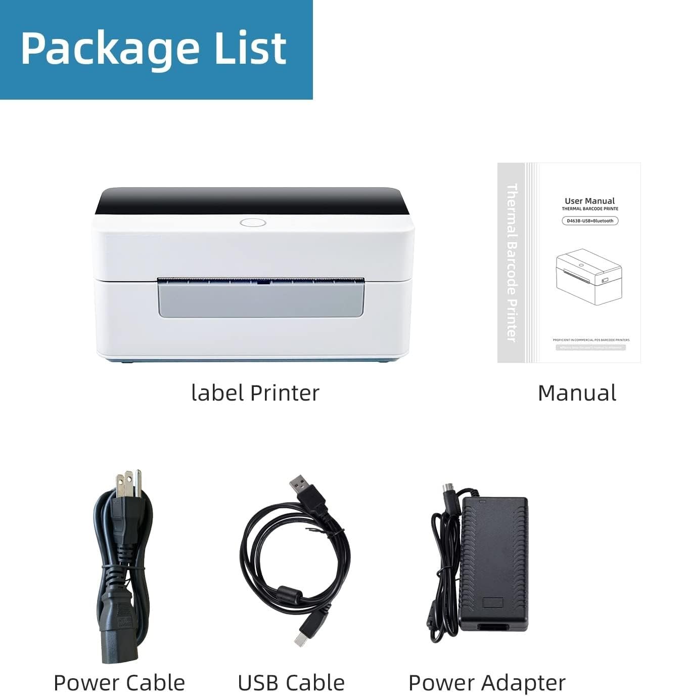 Scanzion Thermal Barcode Label Printer for 4x6 Inch Label, Adjustable Size, 203DPI