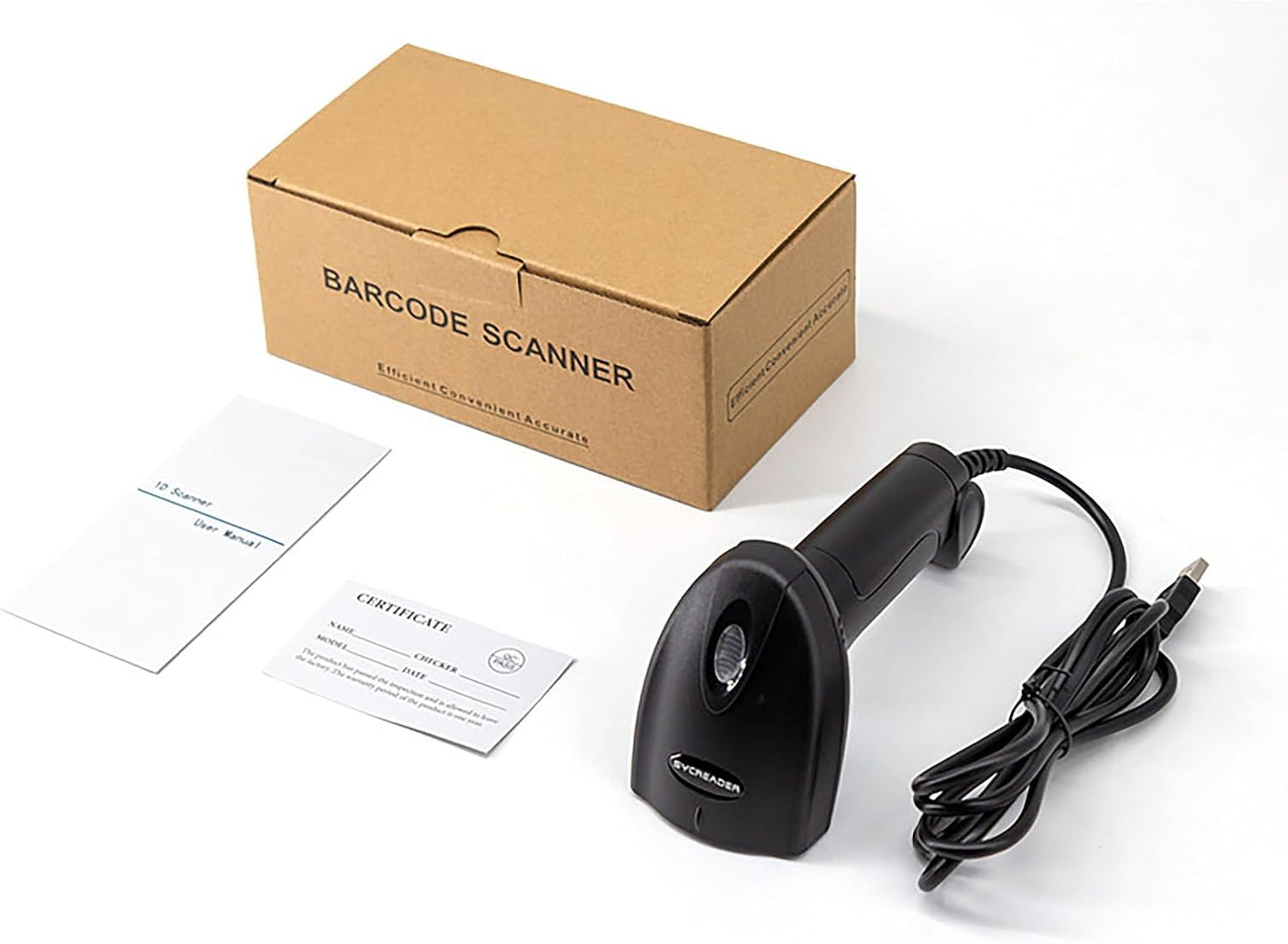 Scanzion HT410 Barcode and QR 2D &1D Wired Handheld Indicator with Induction scanning and Suffix Settings 2D Camera Barcode Scanner  (Handheld)