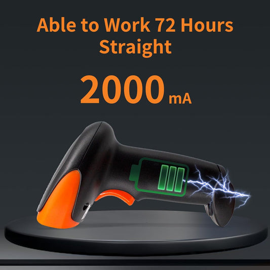 Scanzion Wireless 2D & 1D Bluetooth+USB+2.4GHz Nano Receiver 2D Camera Barcode Scanner (1 Year Warranty)