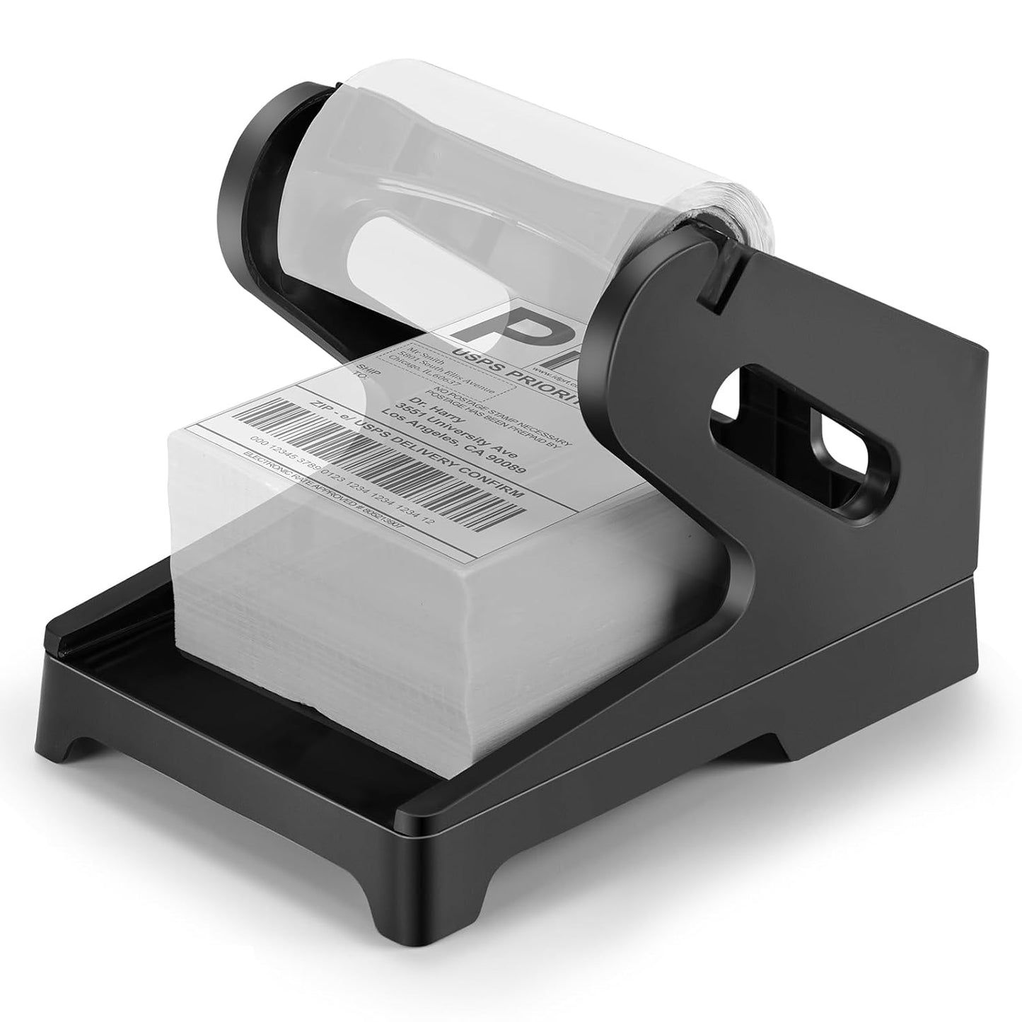 Scanzion Label Holder|Shipping Holder|Plastic Paper Holder|Thermal Label Holder for Rolls & Fan Fold Labels|Work with Desktop Label Printer|Suitable for Home Office &Transportation