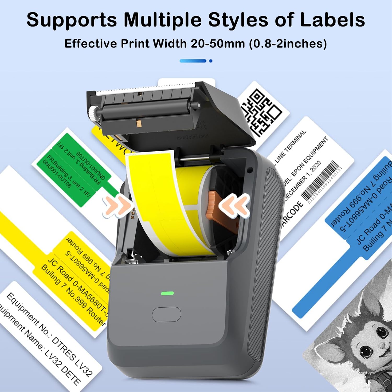 Scanzion Bluetooth Thermal Label Printer for Business Inkless Mini | Batch Cloud Printing Thermal Printer