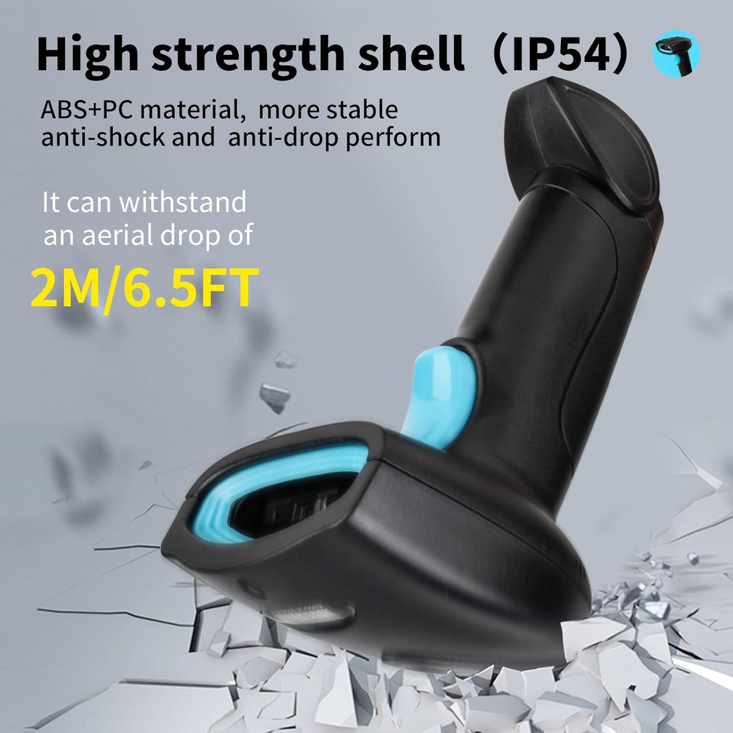 Scanzion HT410 Barcode and QR 2D &1D Wired Handheld Indicator with Induction scanning and Suffix Settings 2D Camera Barcode Scanner  (Handheld)