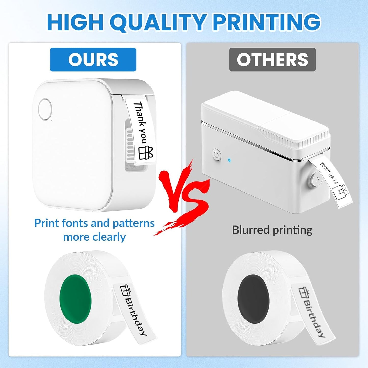 Scanzion HE24 Palm-Sized Bluetooth Wireless Label mini Thermal Printer|Connect(iOS/Android)