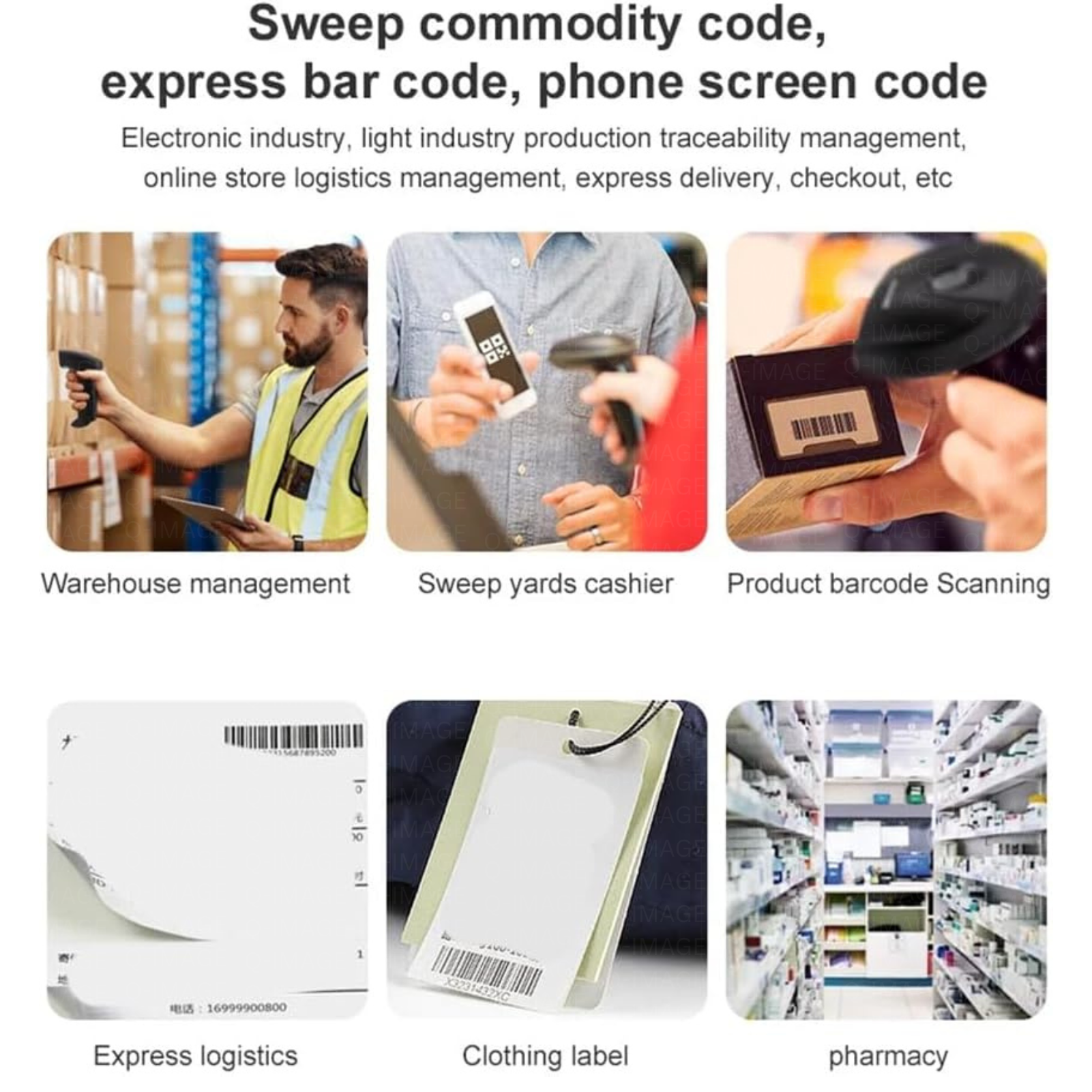 Bluetooth 2D Barcode Scanner Wireless Barcode Reader | Wired QR Code Scanner | Support Win/MAC Connection | Bar Code Scanners 2D Camera Barcode Scanner  (Handheld)