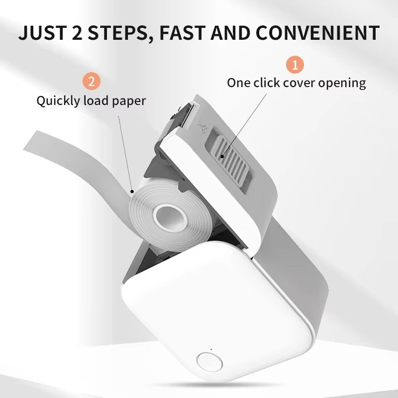 Scanzion HE24 Palm-Sized Bluetooth Wireless Label mini Thermal Printer|Connect(iOS/Android)