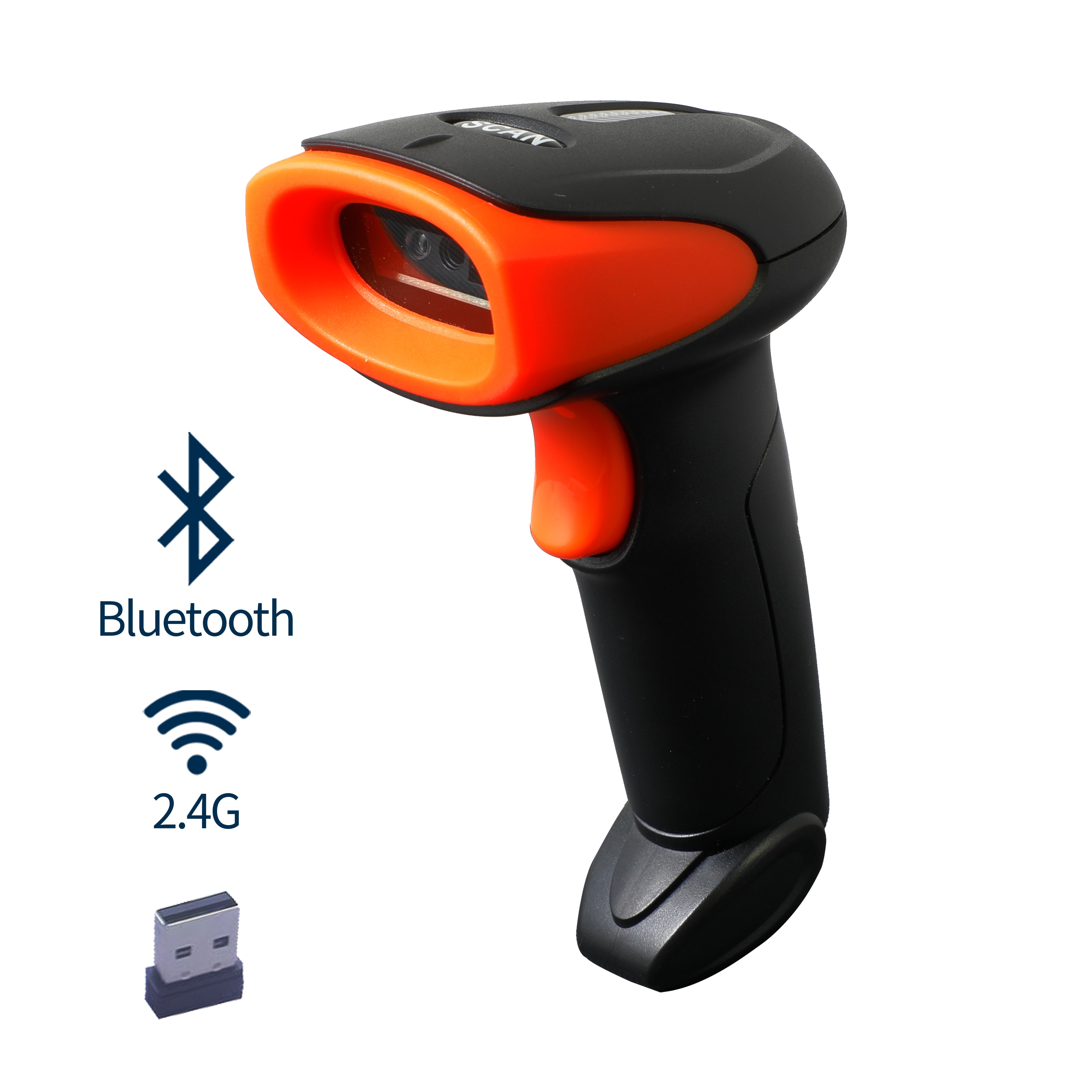 Scanzion Wireless 2D & 1D (Bluetooth+USB+2.4GHz) Barcode Scanner(QR Code)Wired U4 2D Camera Barcode Scanner