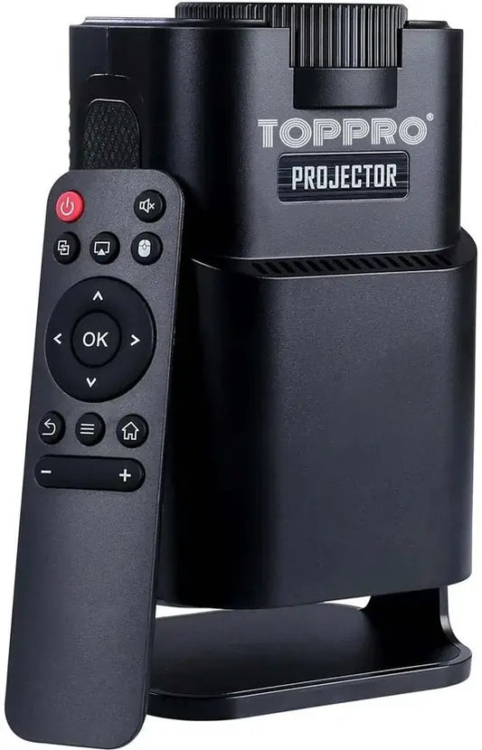 TOPPRO HY320 Mini 4K Support Native HD Android 11 WiFi 6/BT 5.0 Freestyle Auto Keystone (5000 lm / 1 Speaker / Wireless / Remote Controller) Portable Projector  (Black)